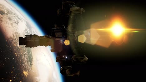 Estación-Espacial-Internacional-Sobre-El-Planeta-Tierra